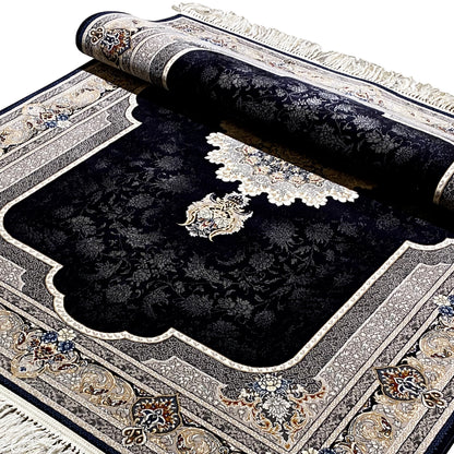 Klassischer Teppich kaufen: Mihrab-Muster, Schwarz