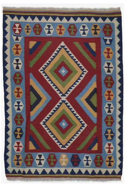 Kilim Qashqai - Multicolor 10PL 147x103 cm - German Carpet Shop
