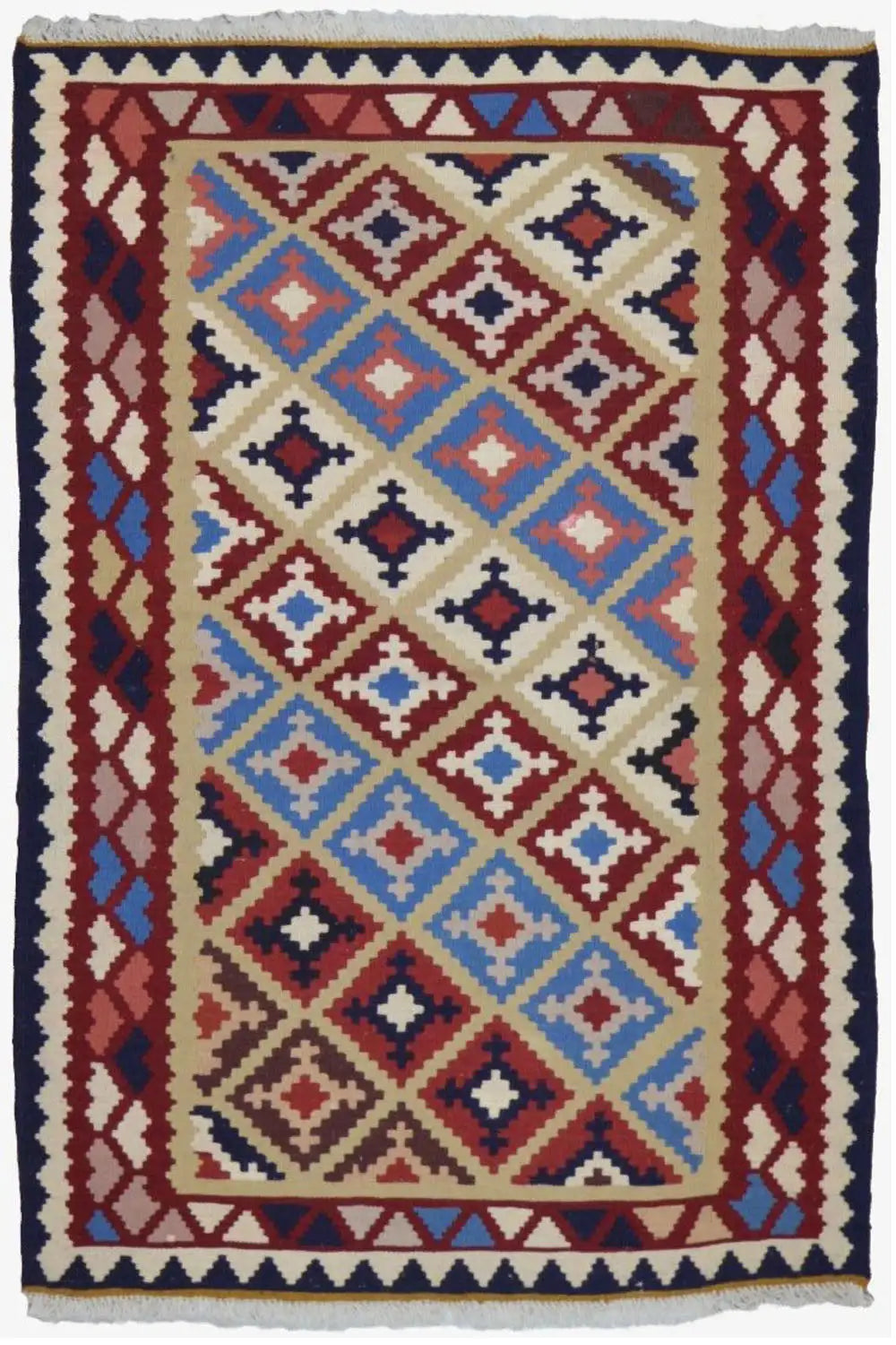 Kilim Qashqai - Multicolor 15PL 152x103 cm - German Carpet Shop