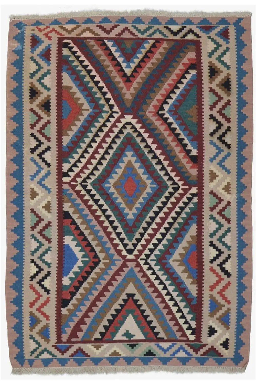 Kilim Qashqai - Multicolor 16PL 155x107 cm - German Carpet Shop