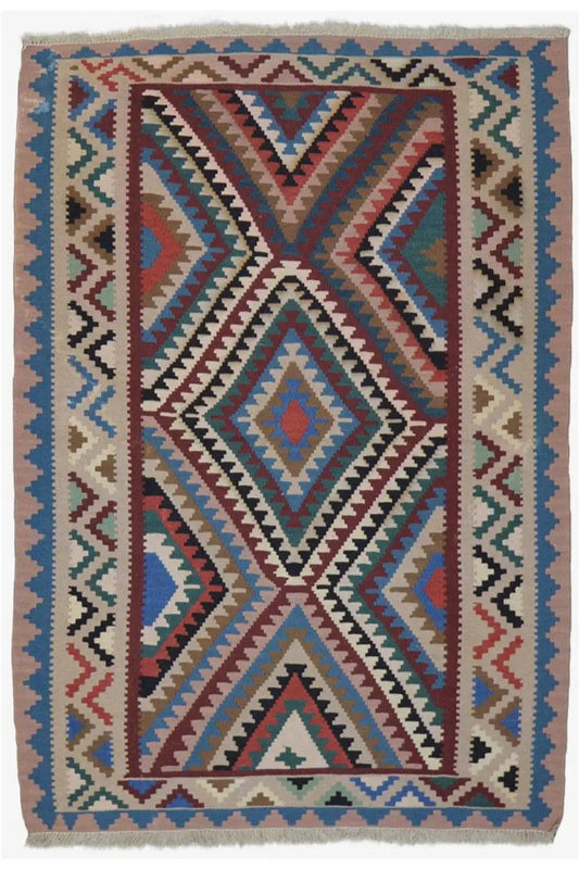 Kilim Qashqai - Multicolor 16PL 155x107 cm - German Carpet Shop