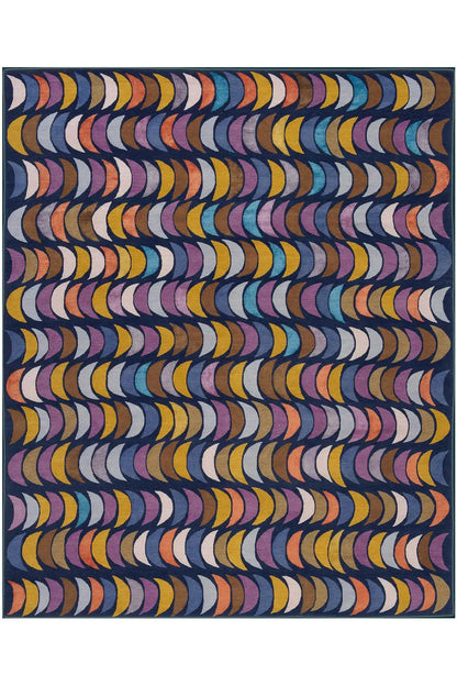 Designer Rug by Julia Stefan - Blue Harvest (255x310 cm) - German Carpet Shop