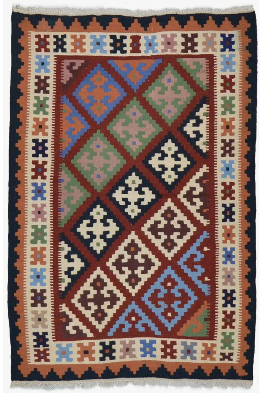Kilim Qashqai - Multicolor 5PL 145x97 cm - German Carpet Shop