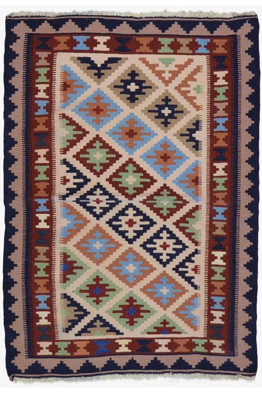 Kilim Qashqai - Multicolor 6PL 145x103 cm - German Carpet Shop