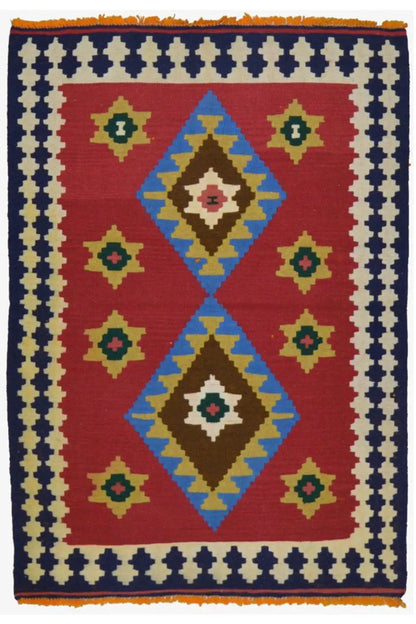 Kilim Qashqai - Multicolor 7PL 150x100 cm - German Carpet Shop