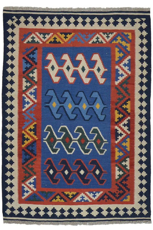 Kilim Qashqai - Multicolor 802423 156x108 cm - German Carpet Shop