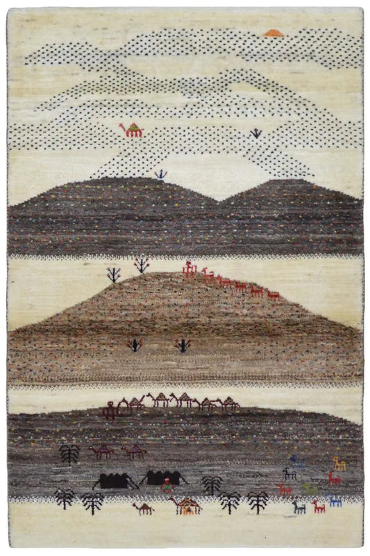  Gabbeh - (132x84 cm) - Premium Gabbeh from German Carpet Shop - Just €690! Shop now at German Carpet Shop