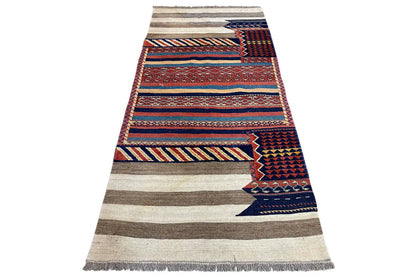  Kelim Bakhtiari (210x102 cm) - Premium Teppich from German Carpet - Just €799! Shop now at German Carpet Shop