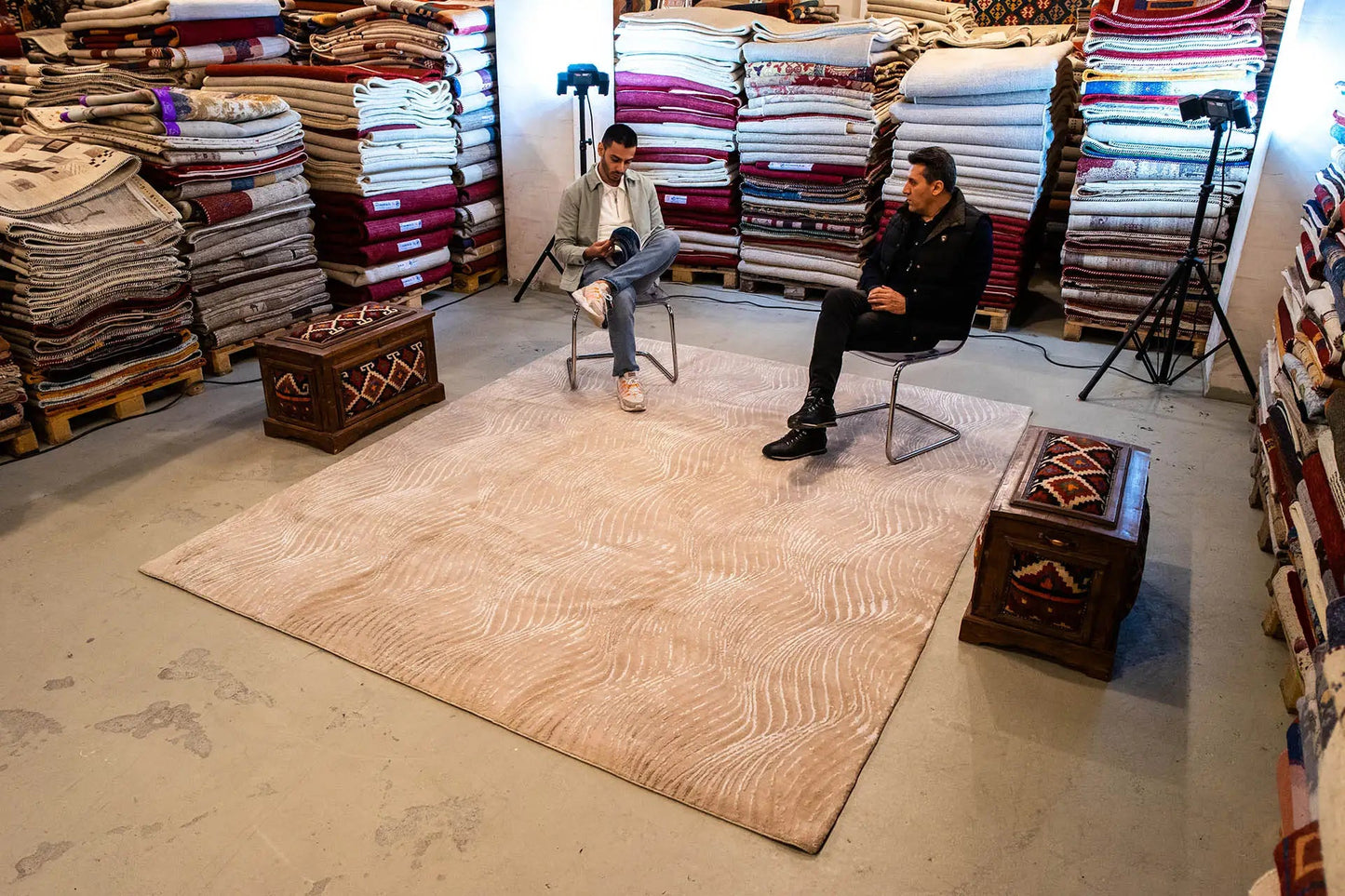 Designer Rug by Pascal Walter - Waves (307x252 cm) - German Carpet Shop