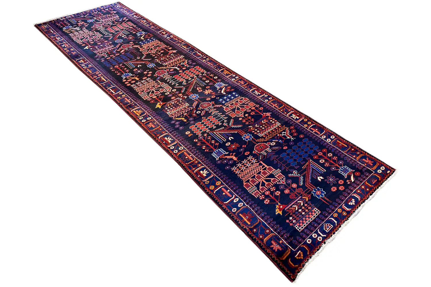 Hamadan Läufer - 8968693 (394x114cm) - German Carpet Shop