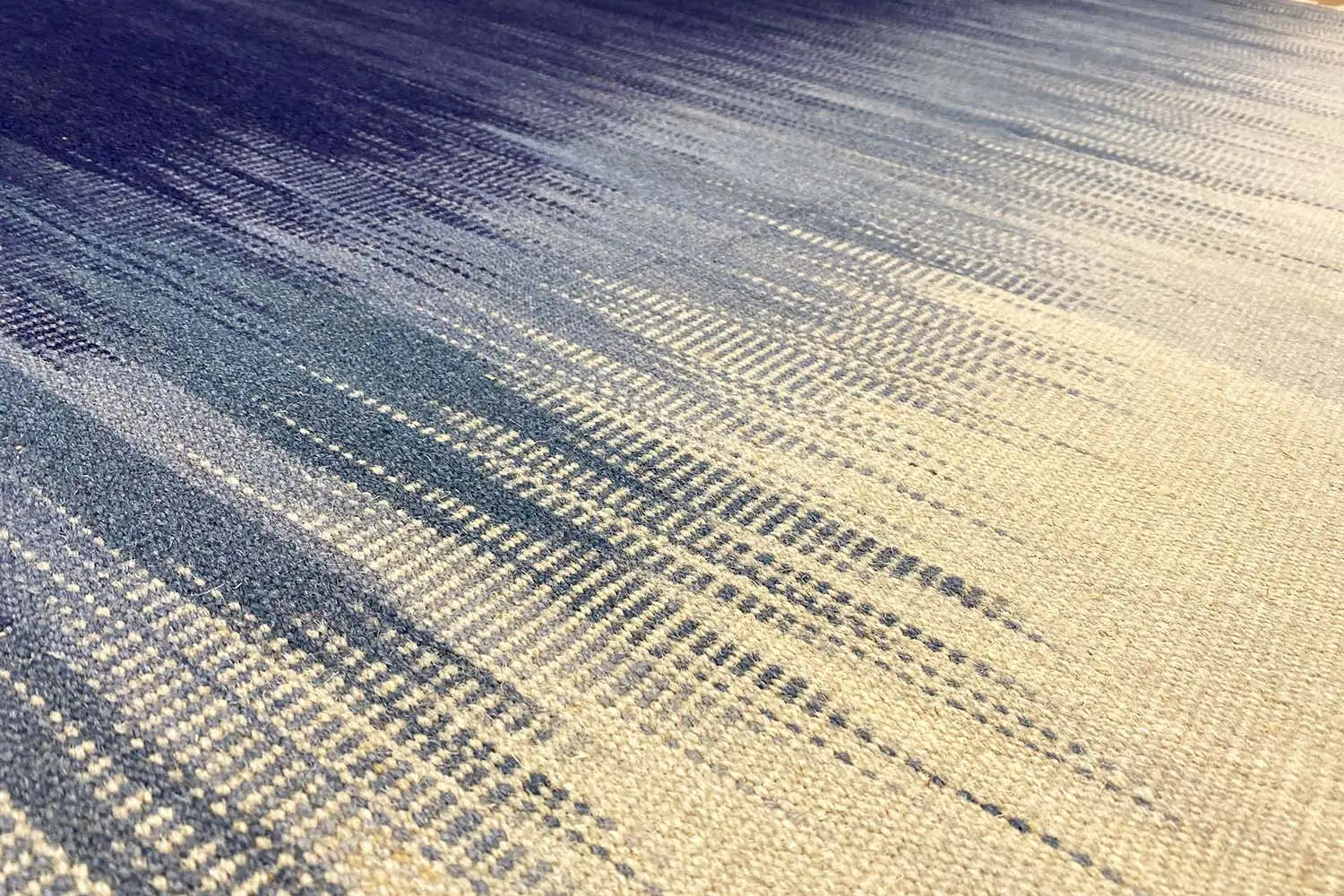 Blauer Kelim Dhurrie Teppich 160x230 cm - German Carpet Shop