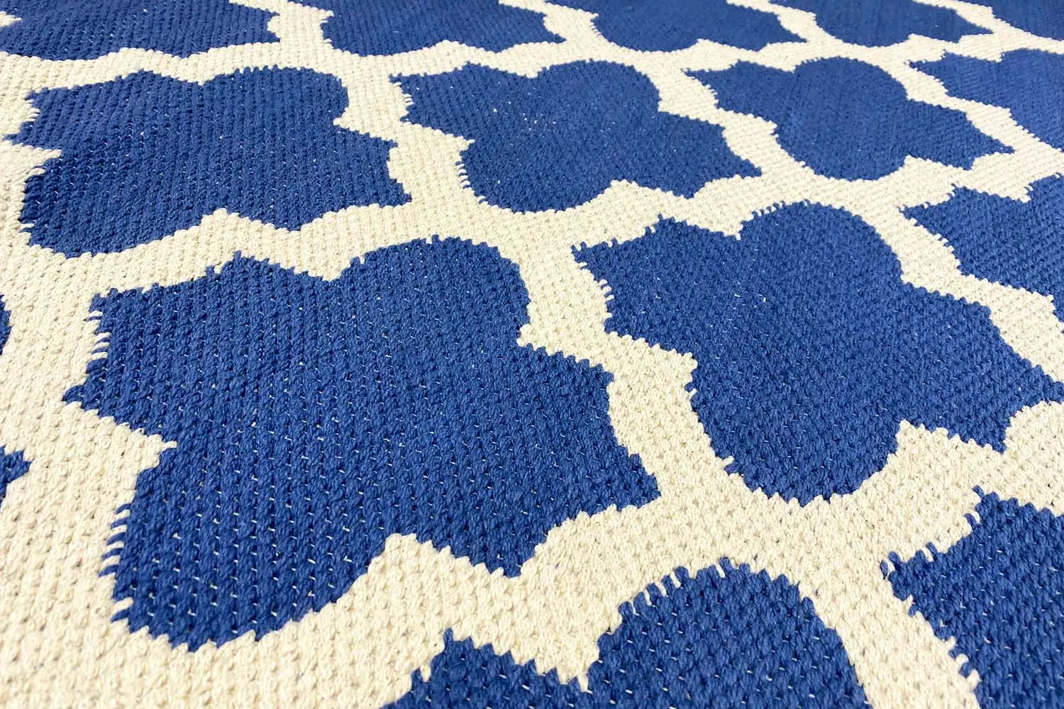 Moderner Kelim - Samak 03 Blue - German Carpet Shop