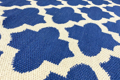 Moderner Kelim - Samak 03 Blue - German Carpet Shop