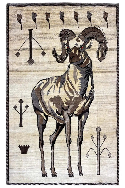 Löwen Gabbeh (191x122 cm) - German Carpet Shop