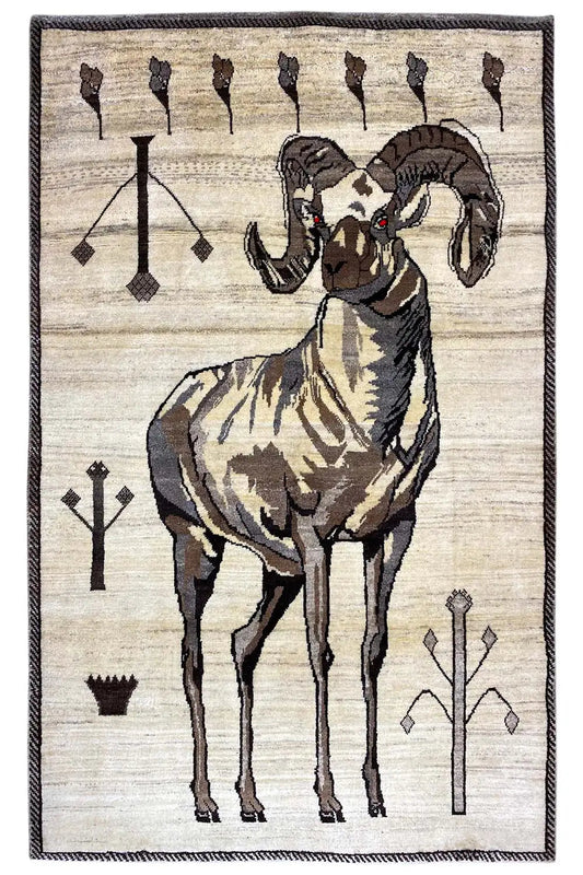 Löwen Gabbeh (191x122 cm) - German Carpet Shop