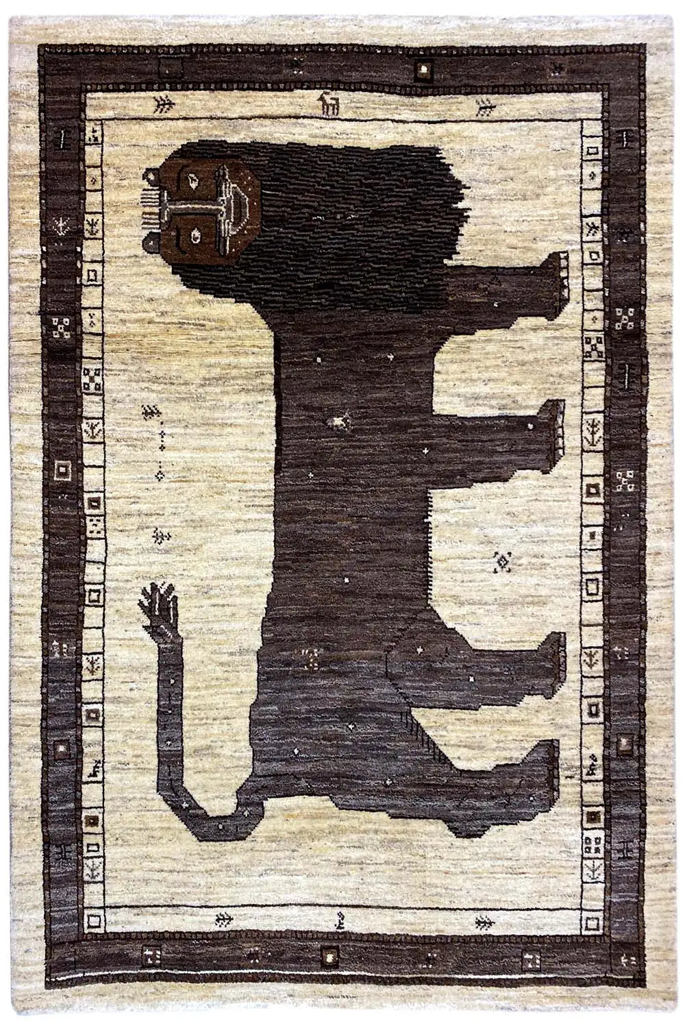 Löwen Gabbeh - 9701340 (184x122 cm) - German Carpet Shop