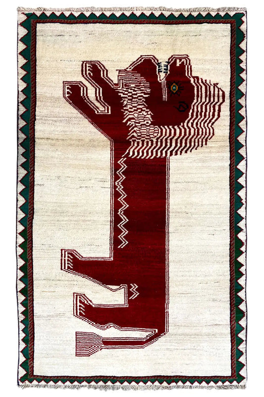  Löwen Gabbeh - 3558955815 (183x115 cm) - Premium Löwen Gabbeh from German Carpet Shop - Just €580! Shop now at German Carpet Shop