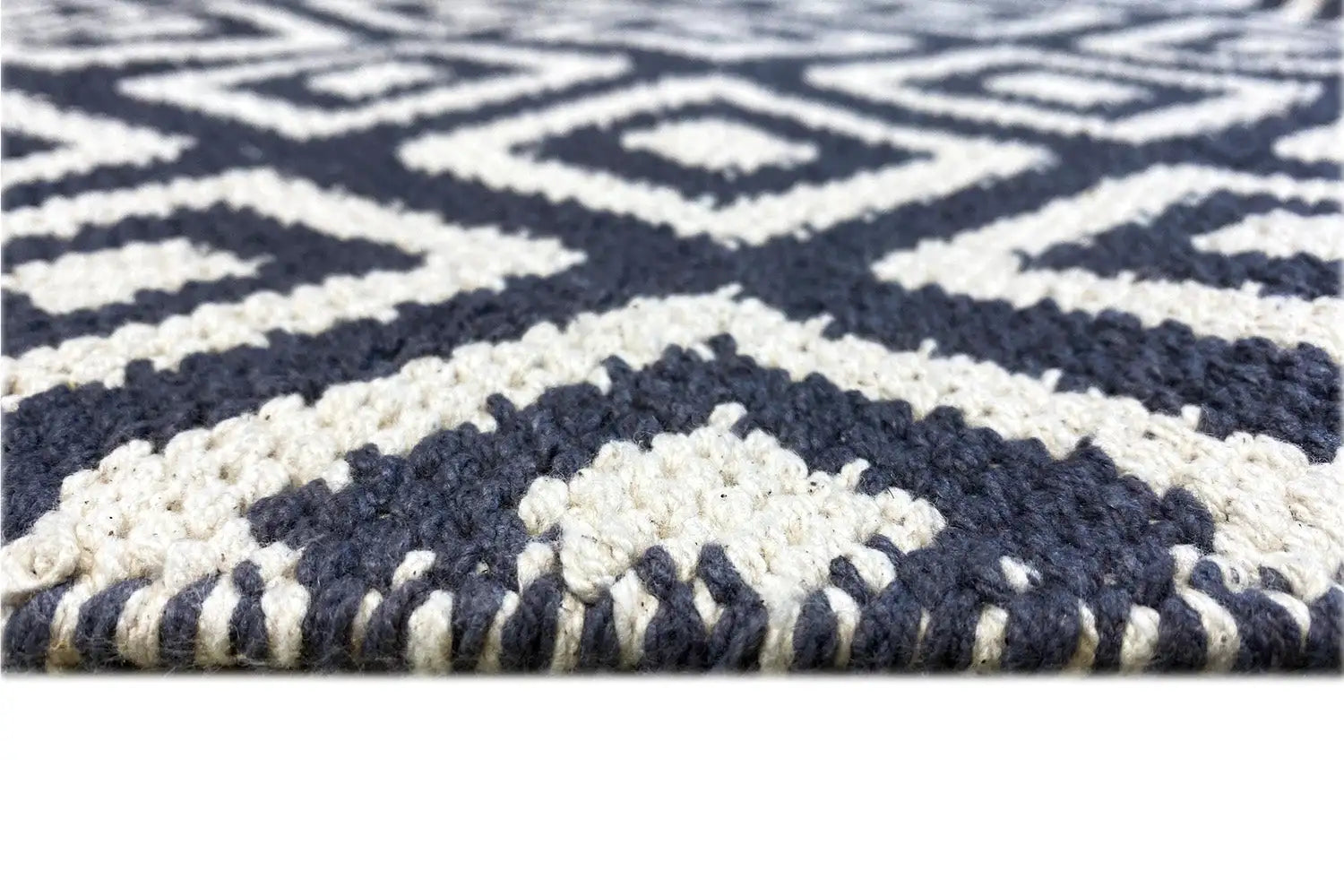 Moderne Kelim - Samak 04 Black - German Carpet Shop