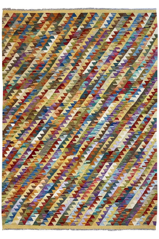  Kelim Afghan- 4215060 (198x131 cm) - Premium Kelim from German Carpet Shop - Just €194! Shop now at German Carpet Shop