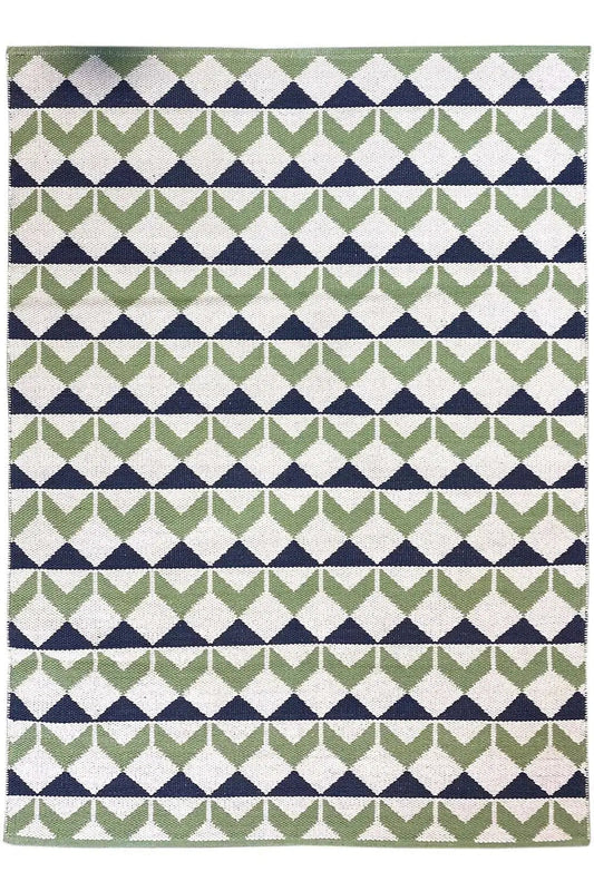 Moderne Kelim - Samak 05 Green - German Carpet Shop