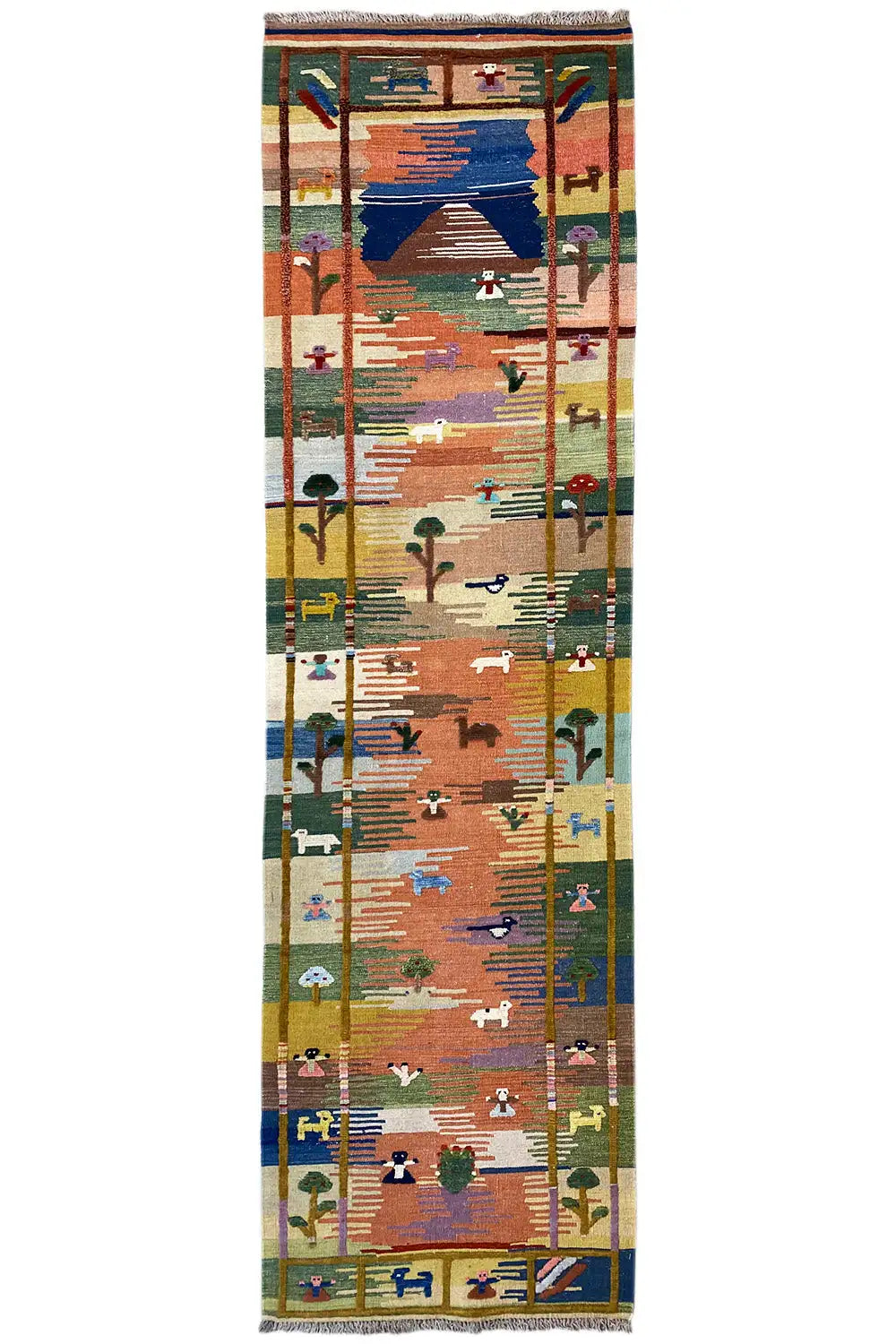  Kilim Qashqai  - 800591 (310x84 cm) - Premium Kelim from German Carpet Shop - Just €390! Shop now at German Carpet Shop