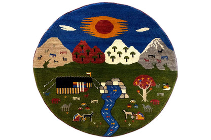 Gabbeh - (101x101cm) - German Carpet Shop