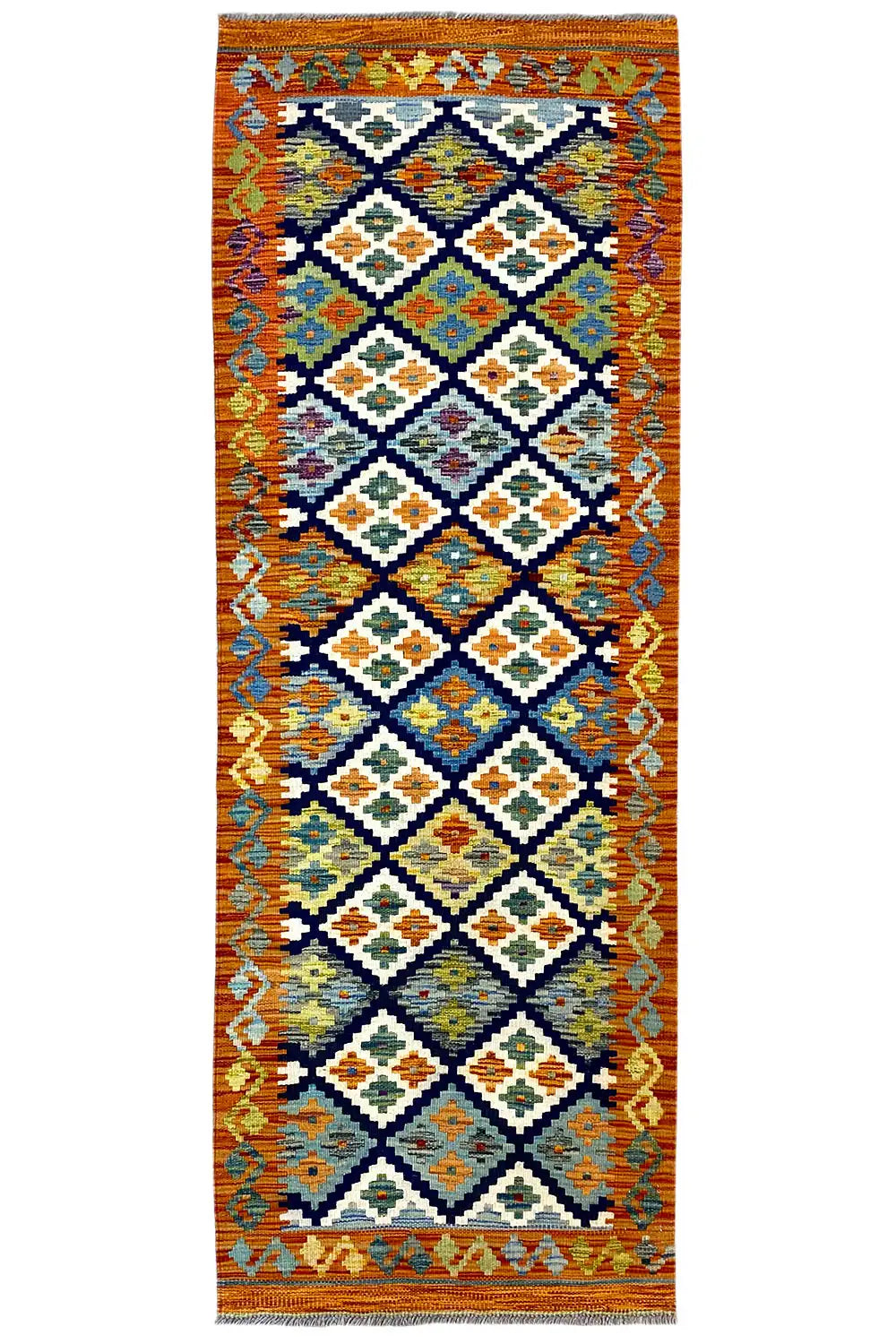 Kelim Afghan Läufer - (204x64 cm) - German Carpet Shop