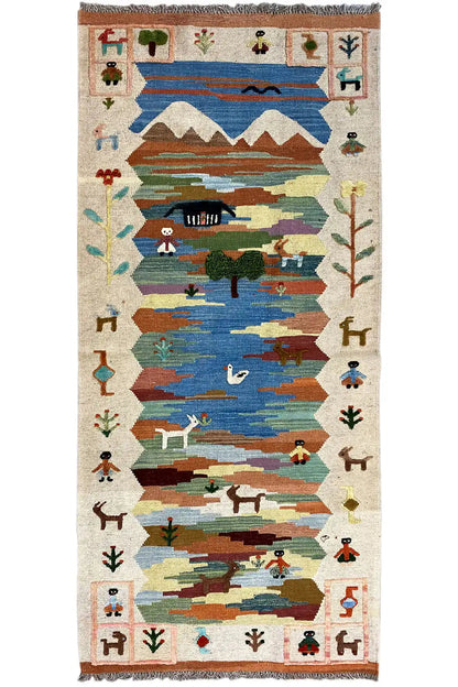  Kilim Qashqai  - 800600 (193x87 cm) - Premium Kelim from German Carpet Shop - Just €249! Shop now at German Carpet Shop