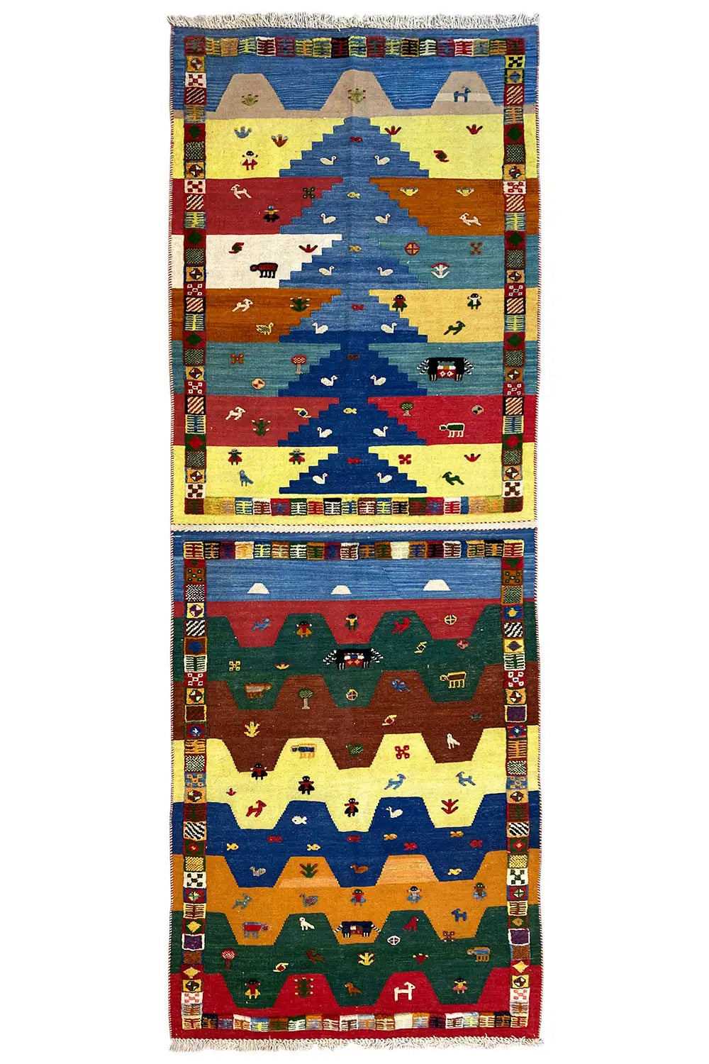  Kilim Qashqai - (274x101 cm) - Premium Kelim from German Carpet Shop - Just €449! Shop now at German Carpet Shop