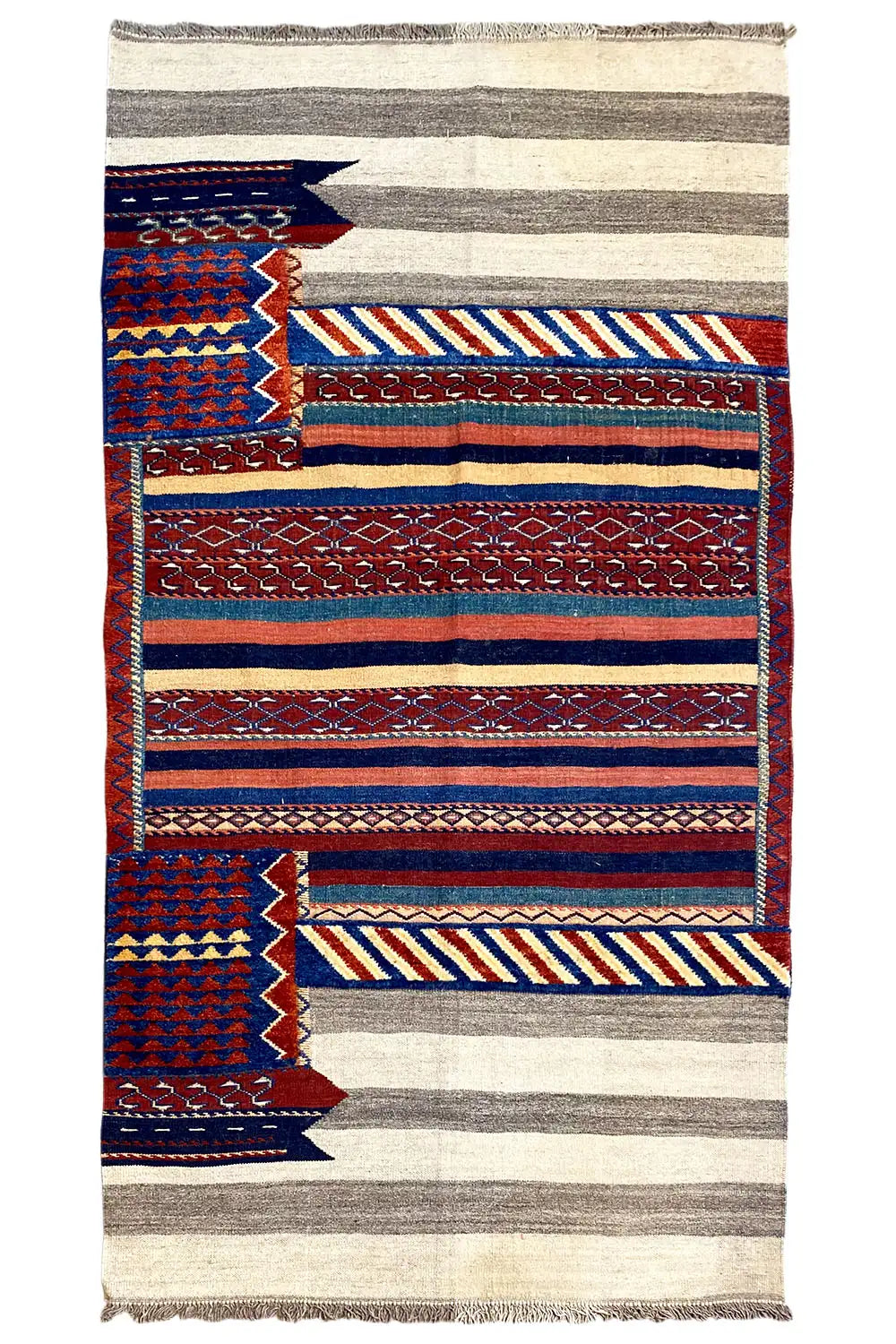  Bakhtiari Kelim (210x103 cm) - Premium Kelim from German Carpet - Just €799! Shop now at German Carpet Shop