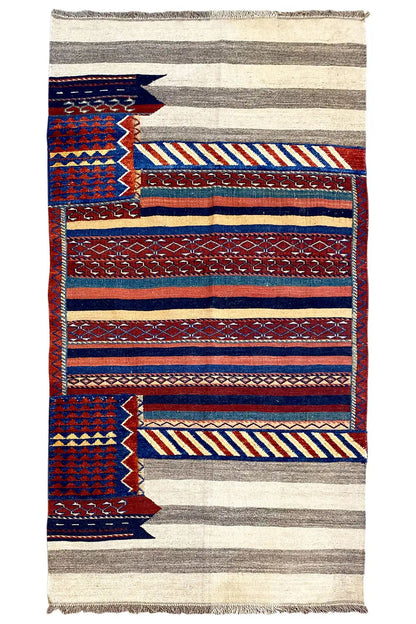  Bakhtiari Kelim (210x103 cm) - Premium Kelim from German Carpet - Just €799! Shop now at German Carpet Shop