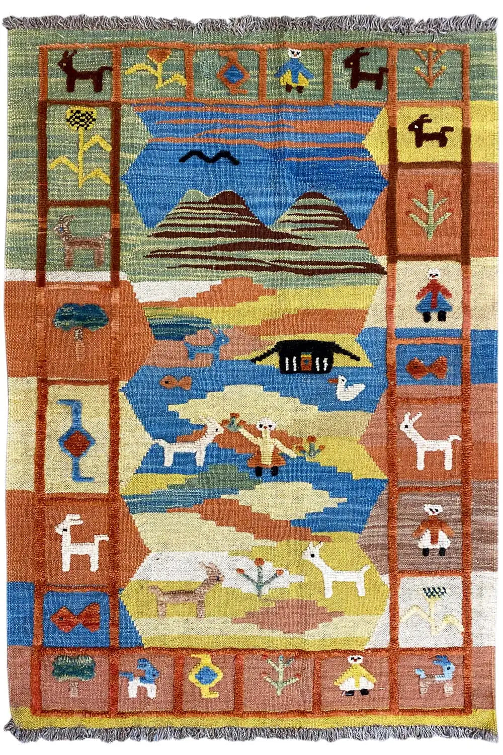  Kilim Qashqai  - 800597 (120x86 cm) - Premium Kelim from German Carpet Shop - Just €149! Shop now at German Carpet Shop