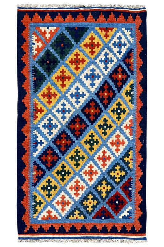 Kilim Qashqai - Multicolor - (161x90 cm) - German Carpet Shop
