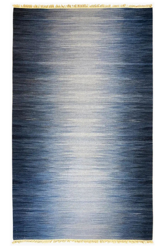 Blauer Moderne Kelim Dhurrie 160x230 cm - German Carpet Shop