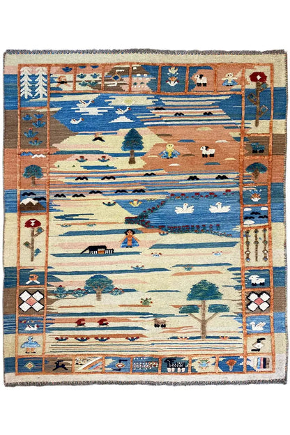 Kilim Qashqai - 605610 (206x152cm) - German Carpet Shop