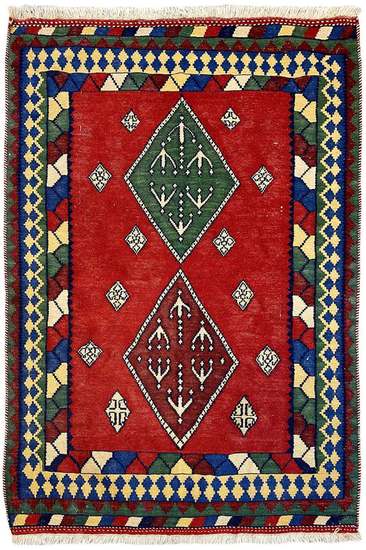 Kilim Qashqai - Multicolor (150x110 cm) - German Carpet Shop