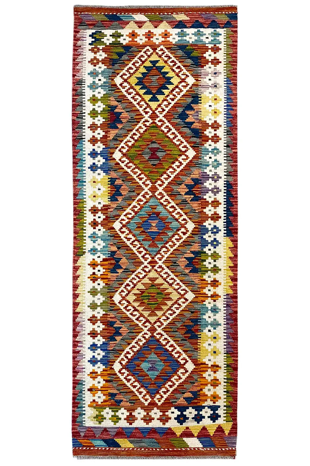 Kelim Afghan Läufer - (192x64 cm) - German Carpet Shop