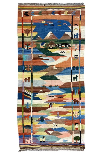  Kilim Qashqai - 804922 (180x88 cm) - Premium Kelim from German Carpet Shop - Just €235! Shop now at German Carpet Shop