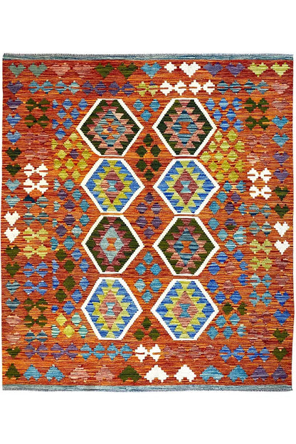 Kelim Afghan - (194x152cm) - German Carpet Shop