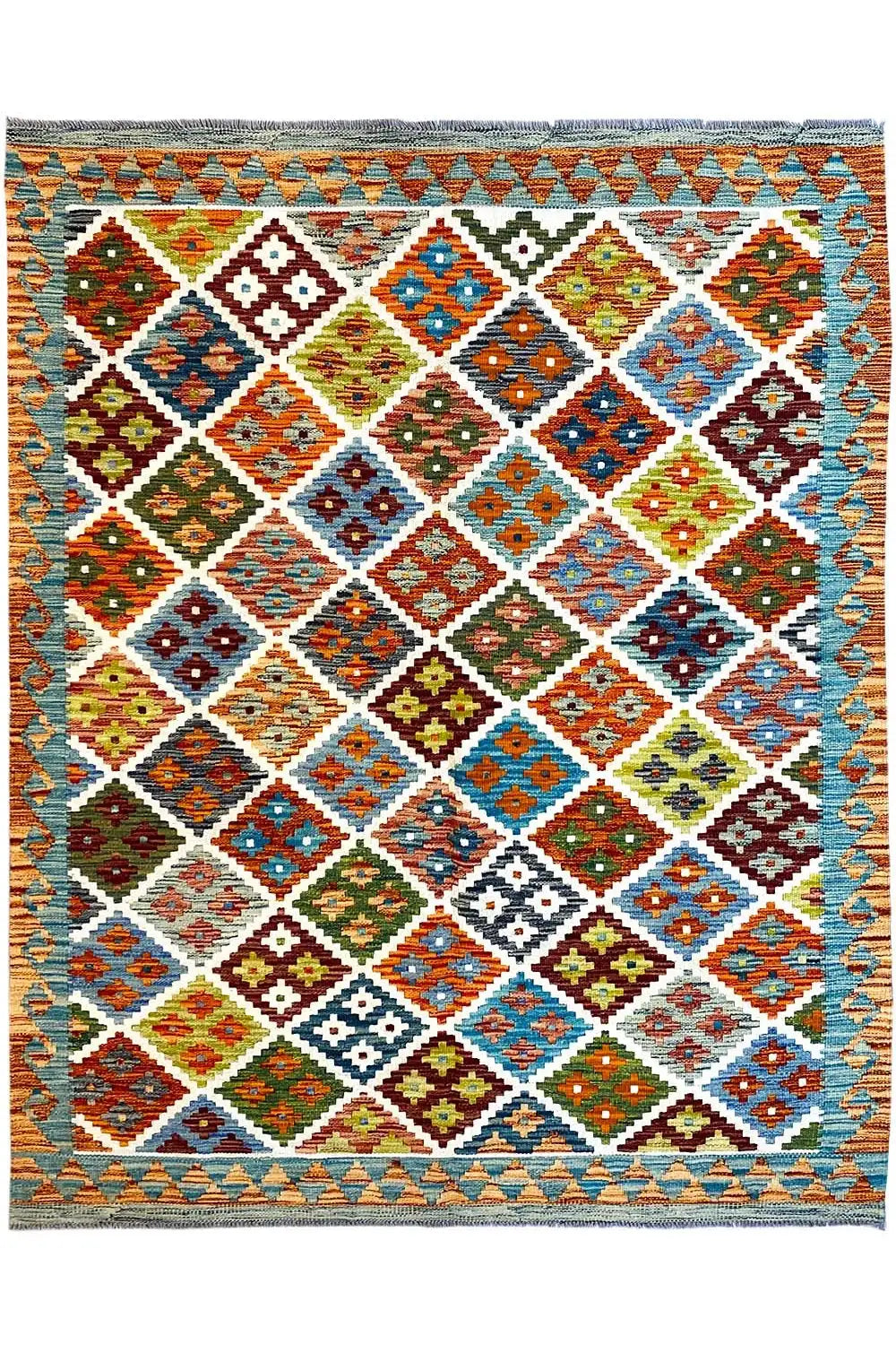 Kelim Afghan - (198x147 cm) - German Carpet Shop