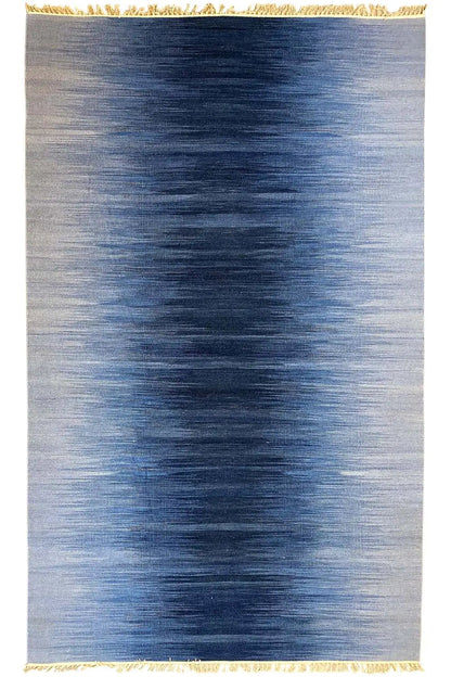 Blau Kelim Dhurrie Teppich 160x230 cm - German Carpet Shop