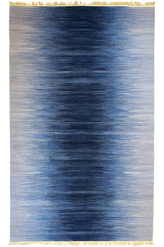Blau Kelim Dhurrie Teppich 160x230 cm - German Carpet Shop