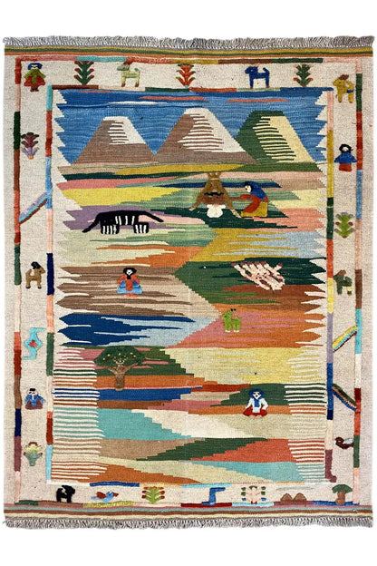  Kilim Qashqai  - 301893 (151x104 cm) - Premium Kelim from German Carpet Shop - Just €235! Shop now at German Carpet Shop