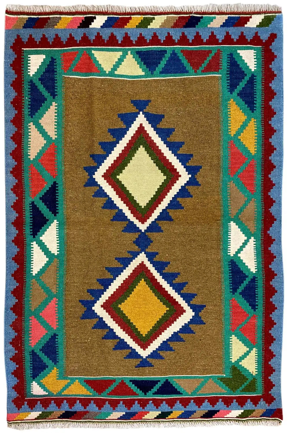 Kilim Qashqai - Multicolor 14PL 140x96 cm - German Carpet Shop
