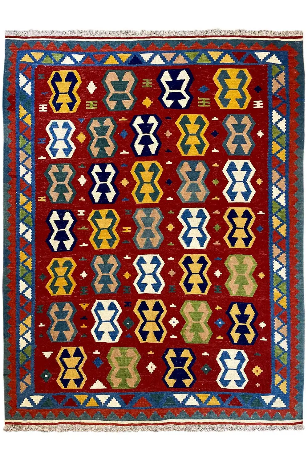 Kilim Qashqai - 802406 (198x158cm) - German Carpet Shop