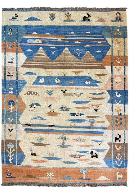  Kilim Qashqai - 804919 (200x154 cm) - Premium Kelim from German Carpet Shop - Just €429! Shop now at German Carpet Shop