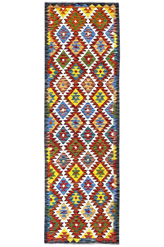 Kelim Afghan Läufer - (282x75cm) - German Carpet Shop