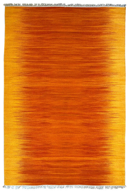 Moderne Kelim - Dhurrie - Gelb (160x230 cm) - German Carpet Shop