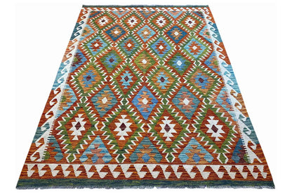 Kelim Afghan - (209x148cm) - German Carpet Shop