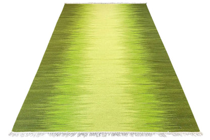 Kelim Teppich Grün 160x230 cm – Handgewebt aus Wolle - German Carpet Shop